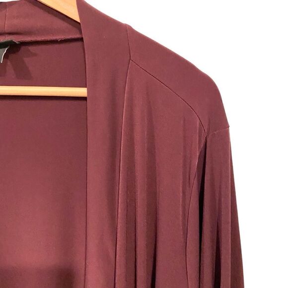 Torrid Open Front Cardigan Wide Sleeve in Color Wine in Size 5X - Picture 8 of 12